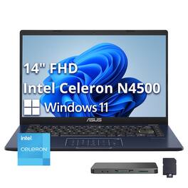ASUS - Upgraded - 14" FHD Laptop - Intel Celeron N4500 with 4GB Memory - 64GB eMMC - Star Black