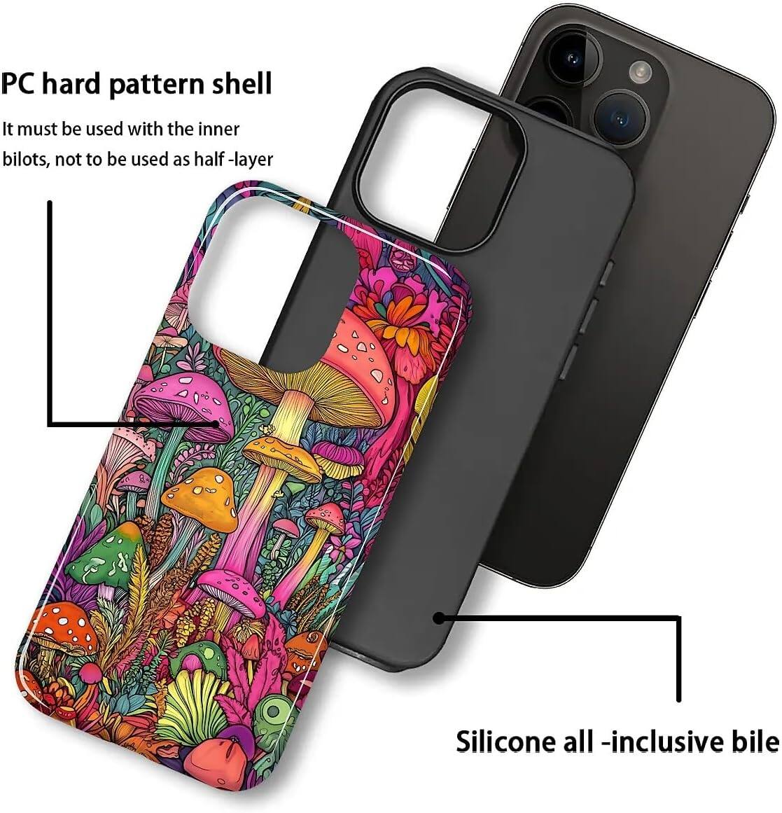 PC hard pattern shell  
It must be used with the inner bilots, not to be used as half-layer  

Silicone all-inclusive bile