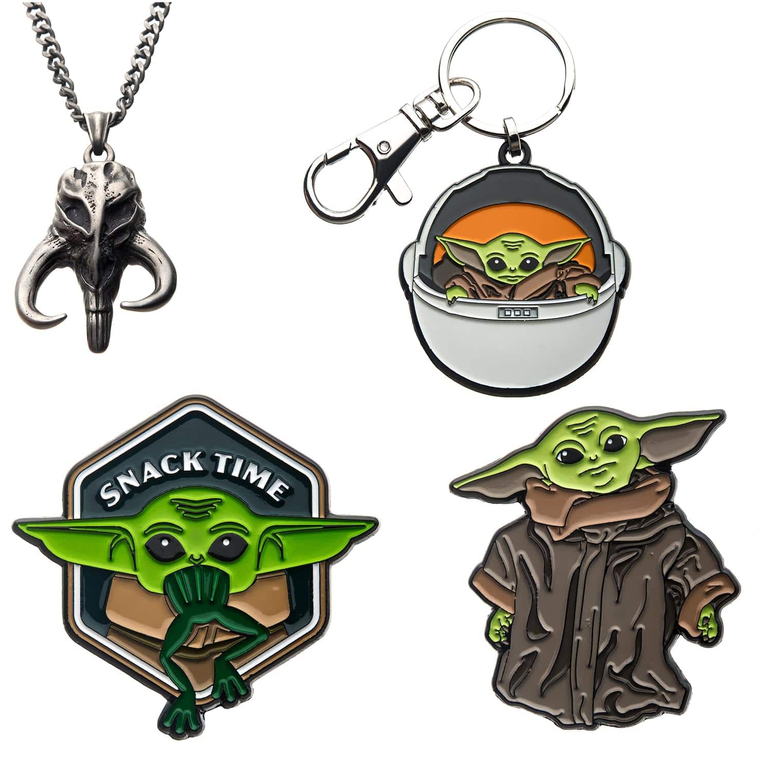 Star Wars - Star Wars: Mandalorian The Child "Baby Yoda" Bundle | Keychain, Necklace, Pins - Assorted