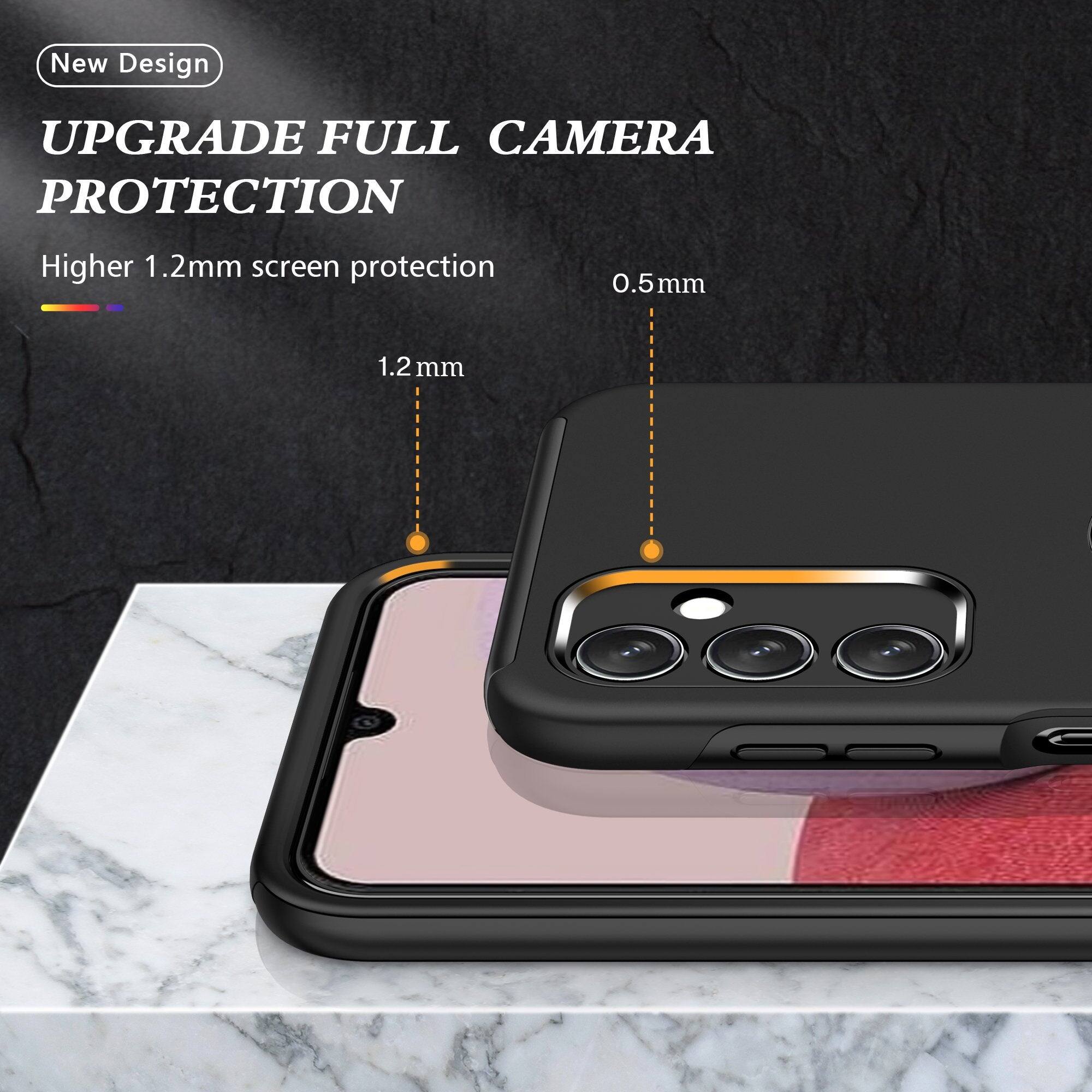 New Design UPGRADE FULL CAMERA PROTECTION Higher 1.2mm screen protection 0.5mm 1.2 mm