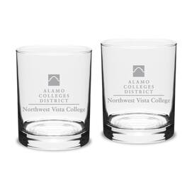 Jardine - NVC Wildcats 14oz. Classic Double Old Fashion Glass Set - Multicolor