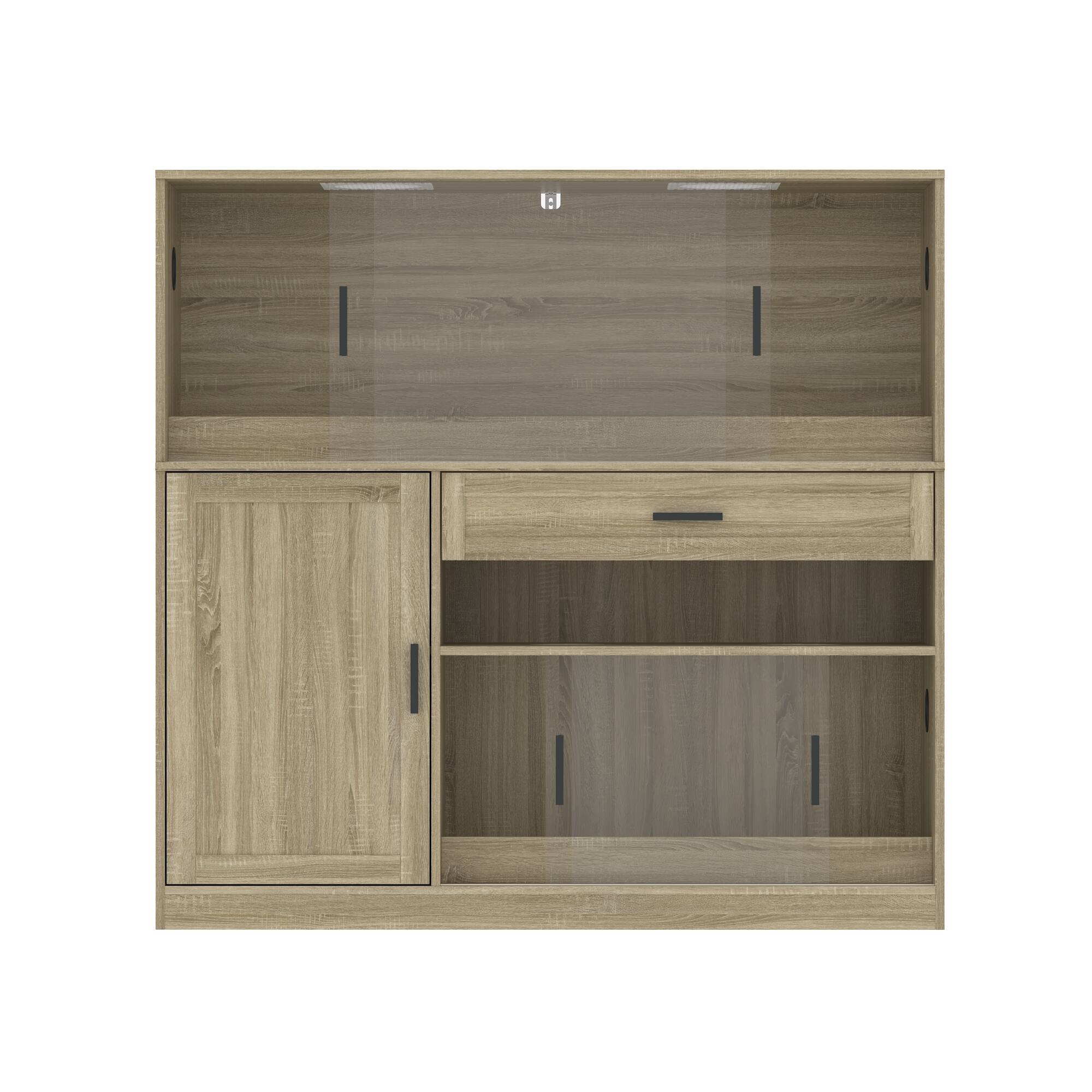 Front. FUFU & GAGA - Multi-Level Reptile Habitat Cabinet – Versatile Terrarium with Twin Eco-Zones for Lizards Hamsters & Small Pets.