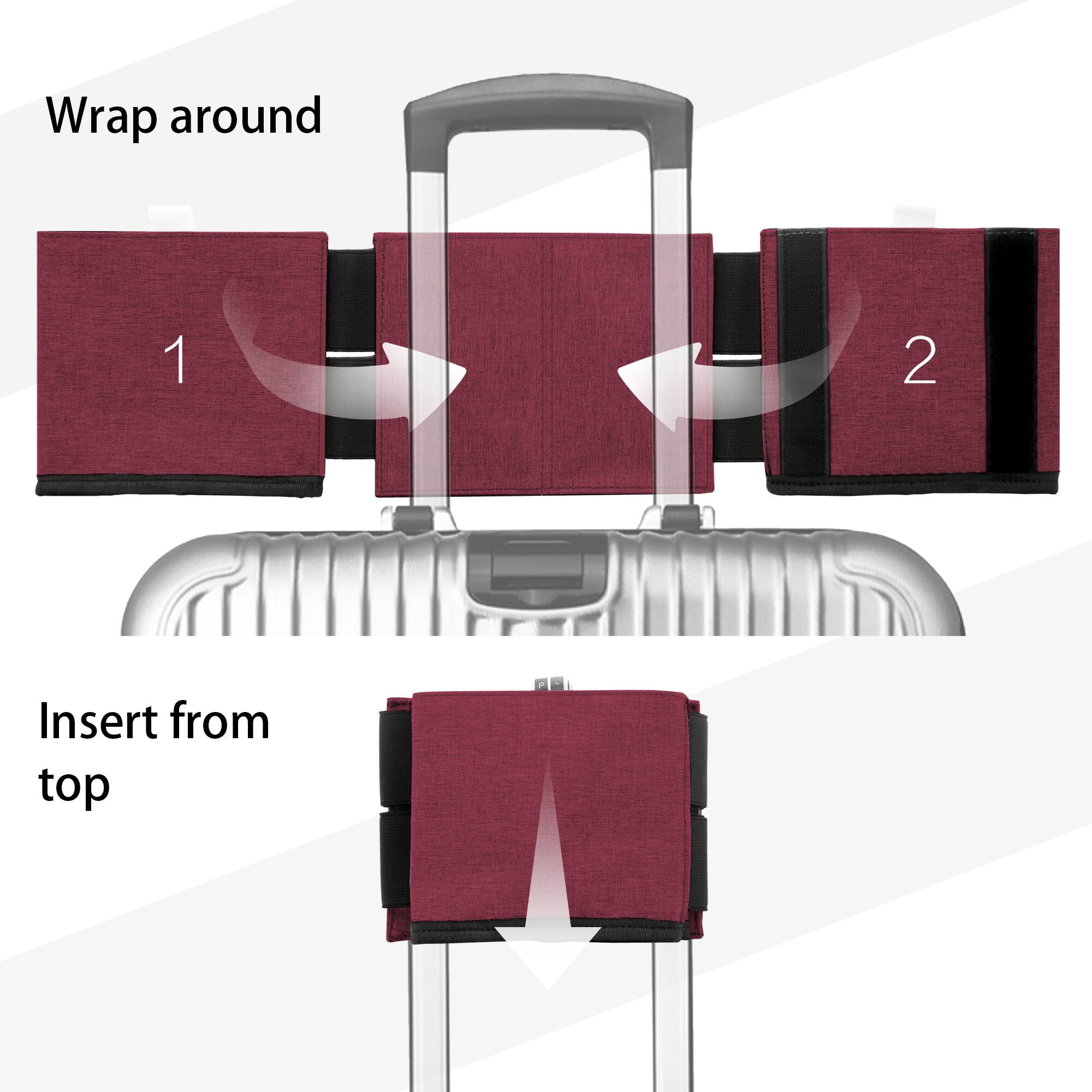 Wrap around  
1  
2  

Insert from top