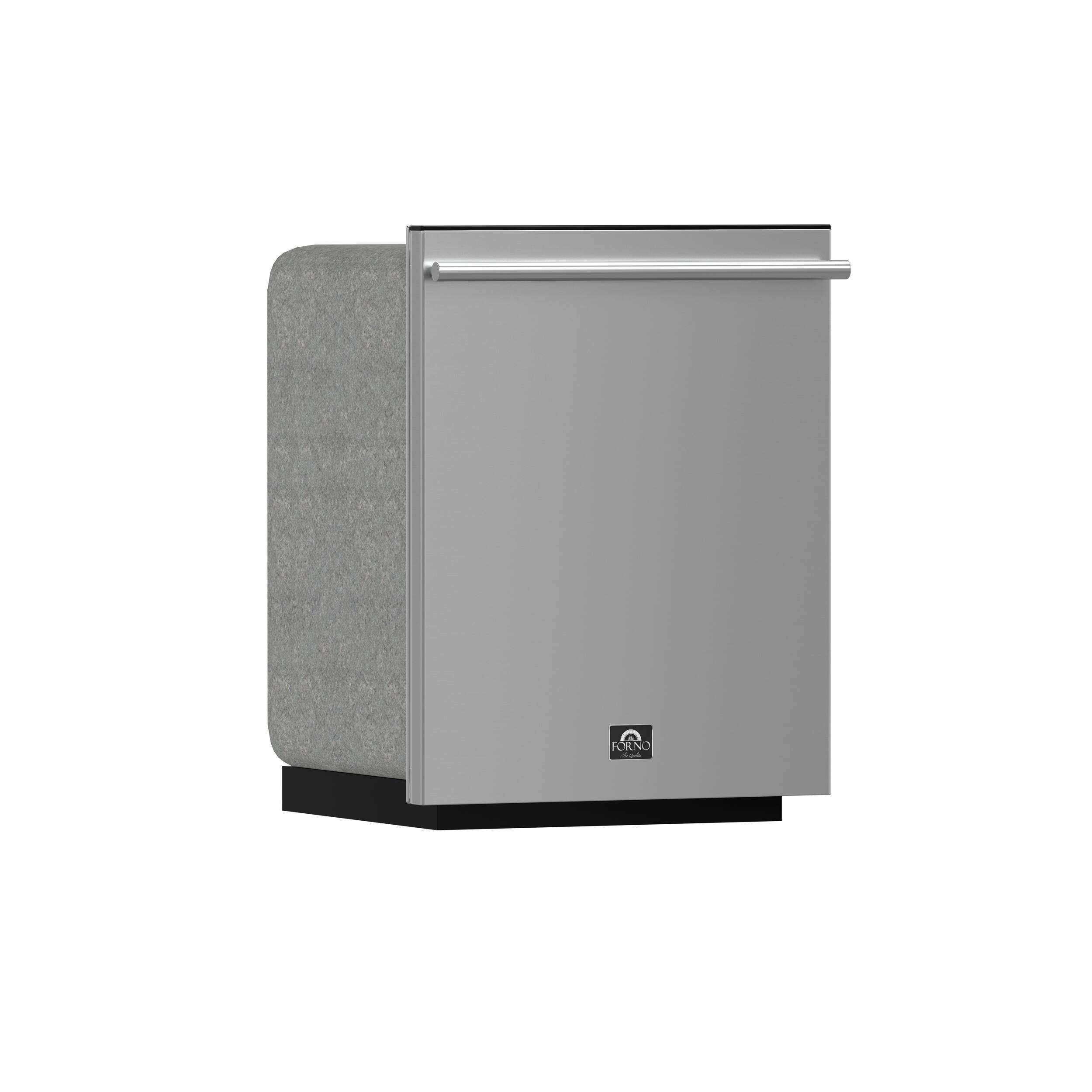 Angle. Forno Appliances - Pozzo 24" Top Control Built-In Stainless Steel Tub Dishwasher with 3rd Rack and 49dBA. - Stainless Steel.