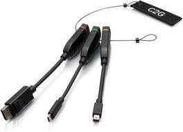 C2G - Refurbished Excellent - C2G30028 Universal 4K HDMI Dongle Adapter Ring - DisplayPort - USB - Black