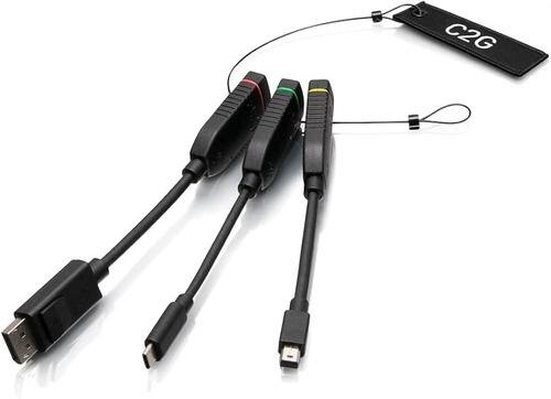 Front. C2G - C2G30028 Universal 4K HDMI Dongle Adapter Ring - DisplayPort - USB - Black.