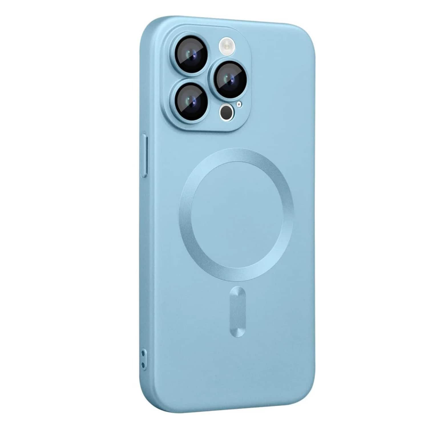 Stock Preferred - Soft Shockproof MagSafe Case with Camera Lens Protector for iPhone 16 Pro - Blue