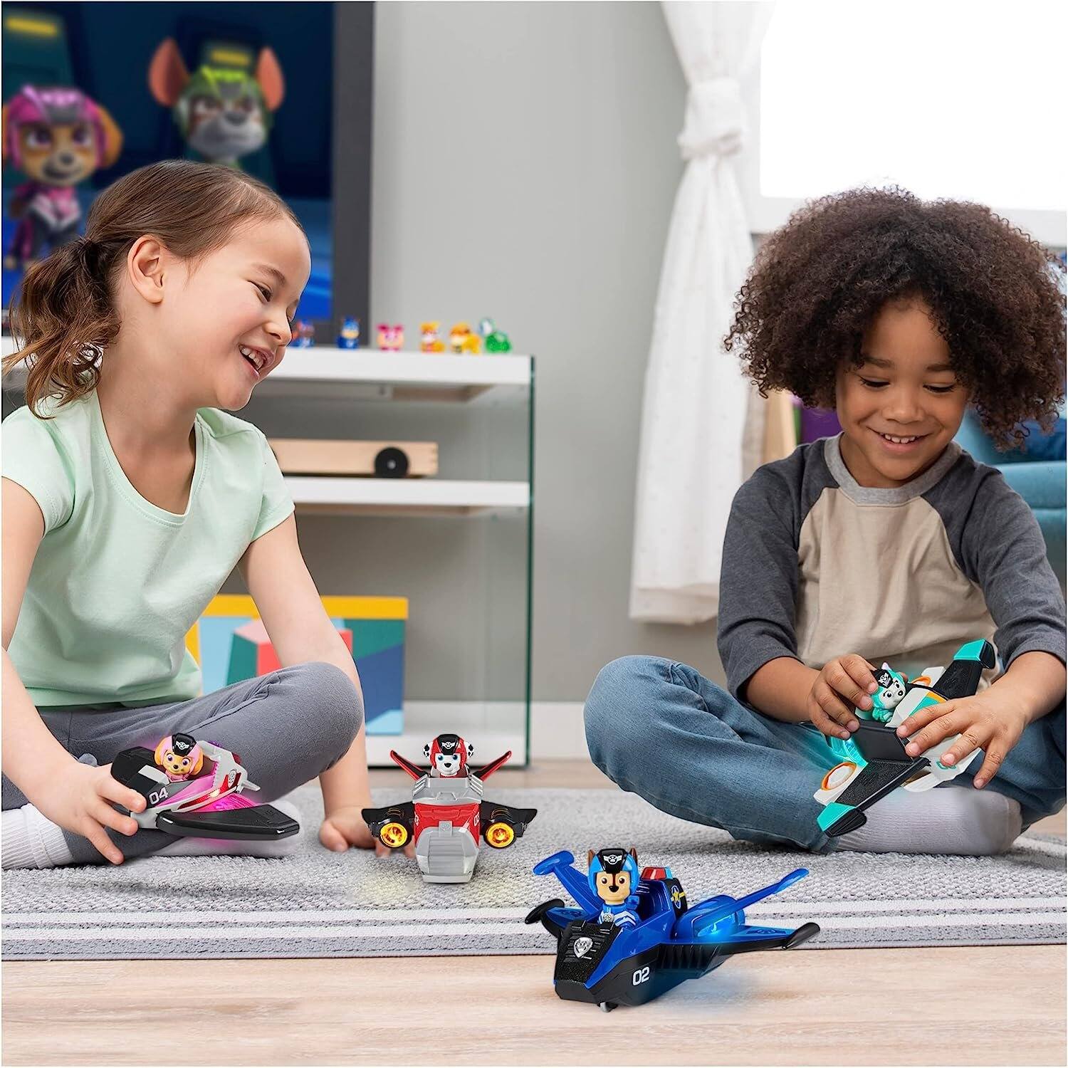 Alt View 2. Paw Patrol - Paw Patrol Skye Jet to the Rescue Deluxe Transforming Vehicle with Lights & Sounds, Collectible Pup Figure, Ages 3+ - Multicolor.