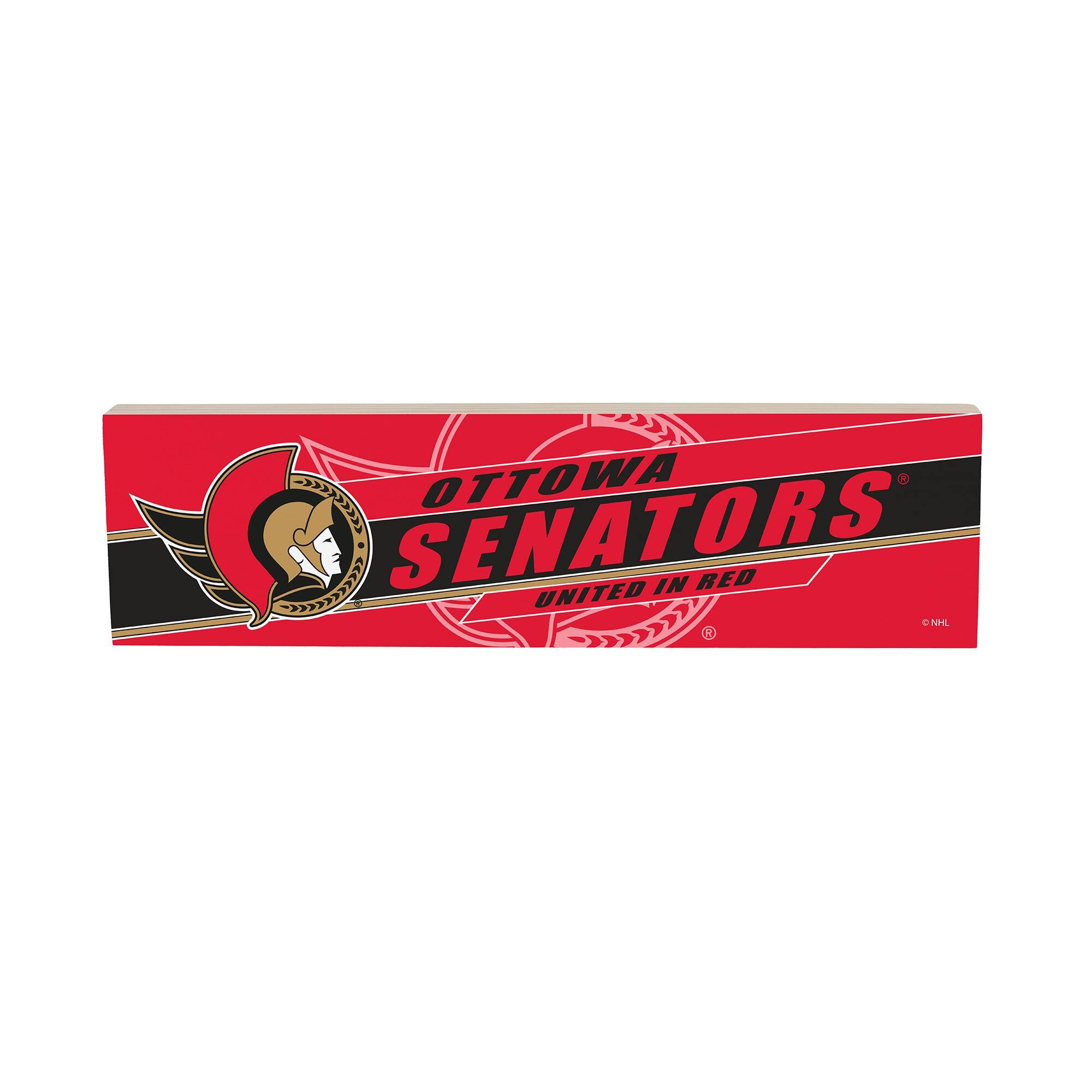 Ottawa Senators 5" x 18" Shadow Logo Wood Mantle Sign
