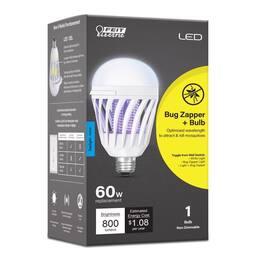 FEIT ELECTRIC - A19 E26 (Medium) LED Bug Zapper Bulb Daylight 60 Watt Equivalence 1 pk