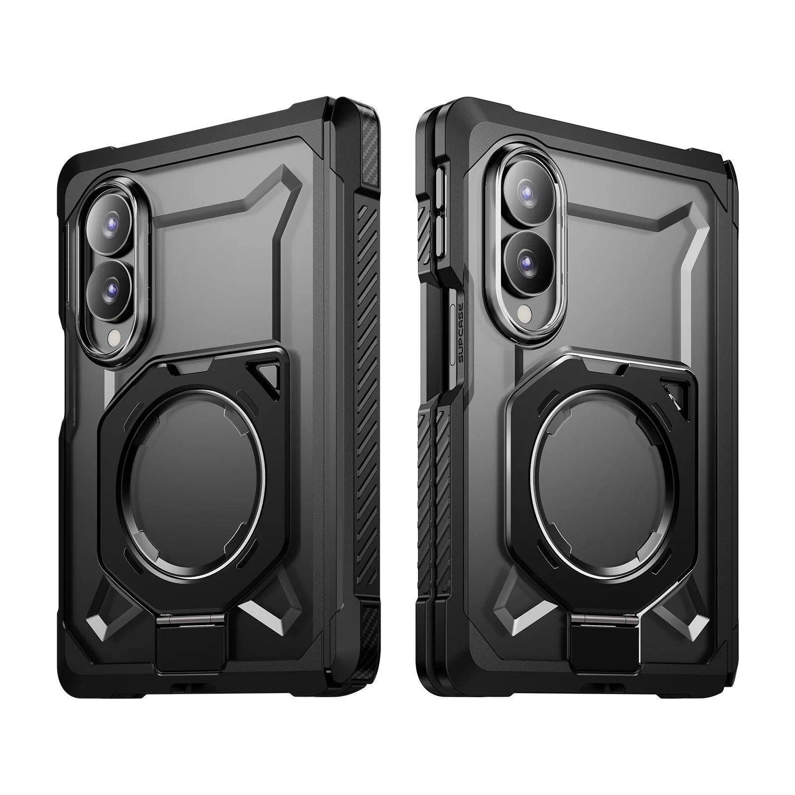 Alt View 7. SUPCASE - UB Grip MagSafe Case for Samsung Galaxy Z Fold 8 Case with Fixed Stand and Tempered Glass Screen Protector - Black.