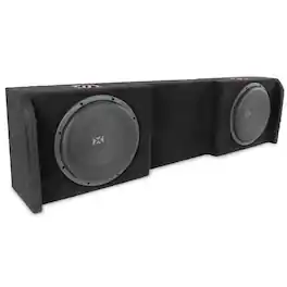 NVX - Custom Fit 800W RMS Dual 12in Loaded Subwoofer Enclosure for 2004-2018 Nissan Titan Crew and King Cab Trucks
