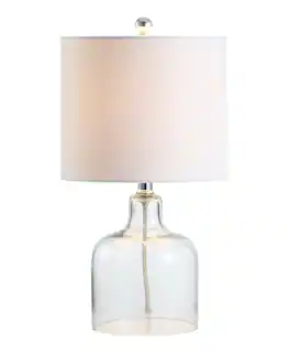 Jonathan Y - Gemma 19" Glass Bell LED Table Lamp - Clear