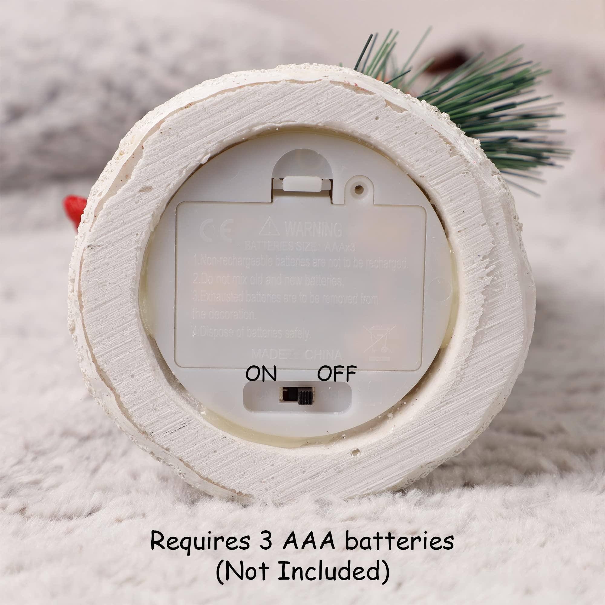 CE A WARNING BATTERIES SIZE AAAx3 Non-rechargeable batteries B10 not to be recharged 2.00 not mix old and new batteries. 3 Exhausted batteries to be removed from the decoration. Dispose of batteries safely. MADE CHINA ON OFF Requires 3 AAA batteries (Not Included)
