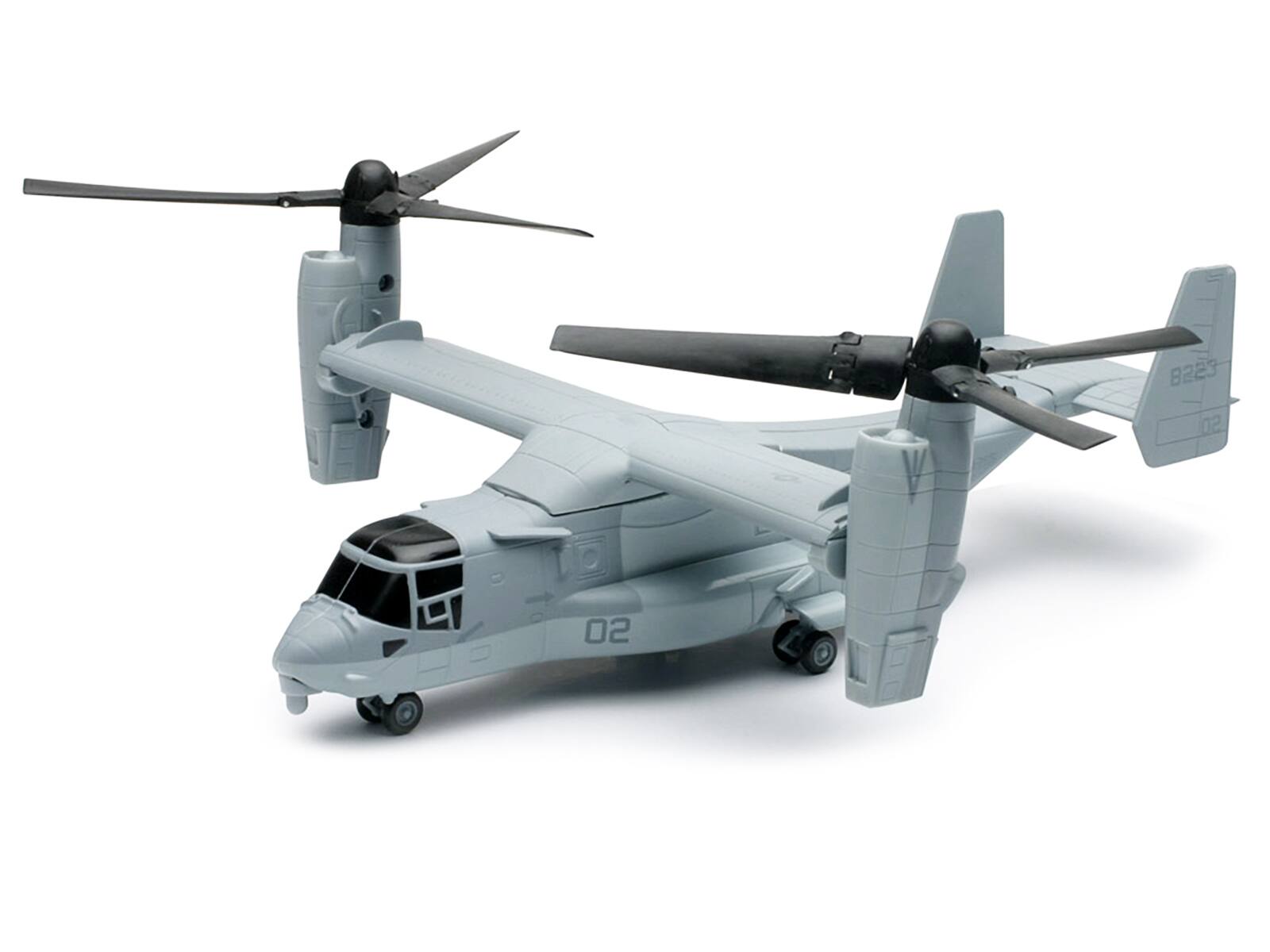 Alt View 1. New Ray - Bell Boeing V-22 Osprey Aircraft #02 Gray "US Air Force" "Military Mission" Series 1/72 Diecast Model by New Ray.