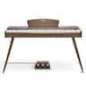 Donner music - Donner DDP-80 Wooden Beginner 88 Key Weighted Upright Digital Piano Color - Walnut