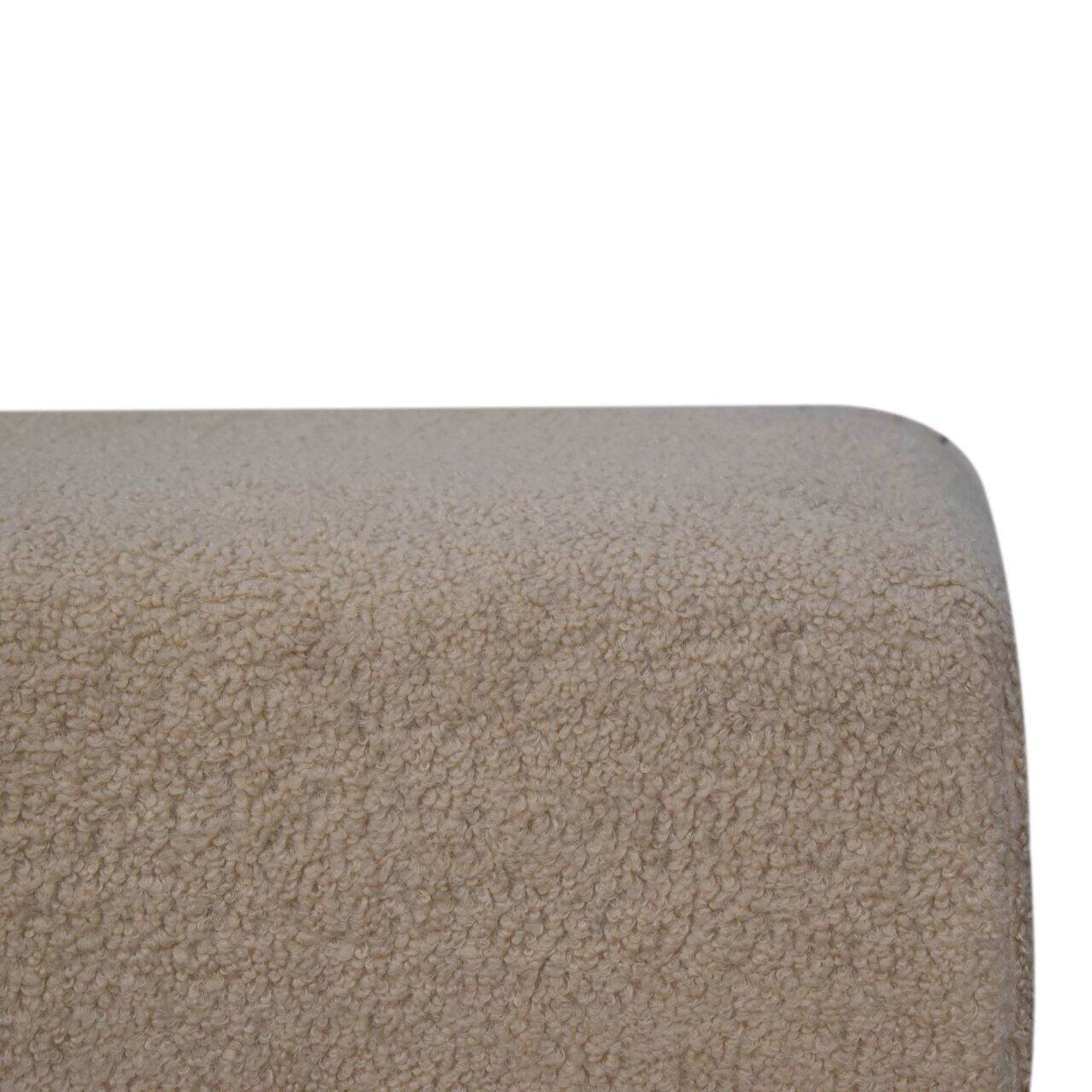 Alt View 1. Artisan Furniture - Artisan Furniture Bliss Cream BouclÃ© Ottoman, Upholstered, Cream - Cream.