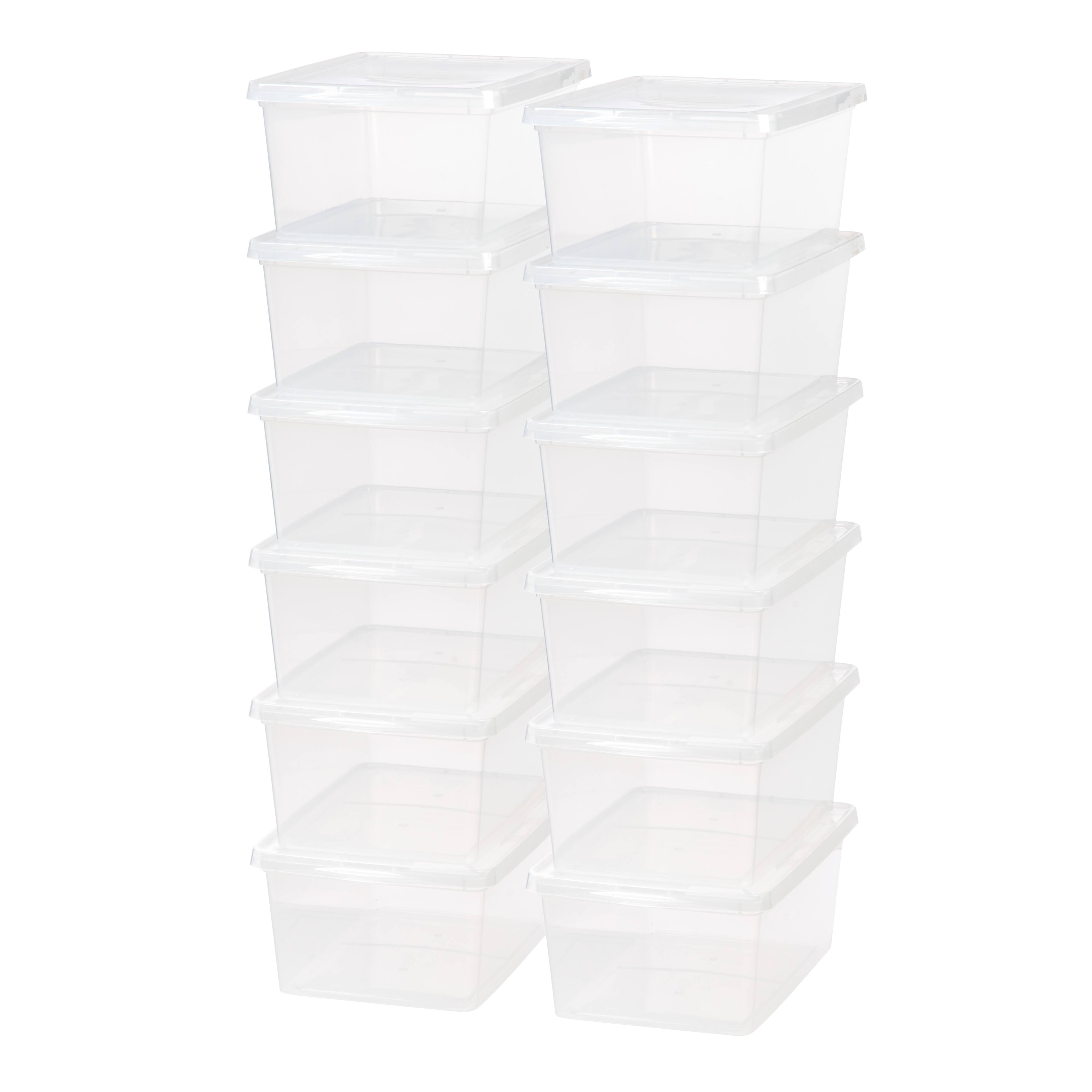 IRIS USA IRIS 17 Qt Clear Storage Box, Plastic Stackable Bin with Lid ...