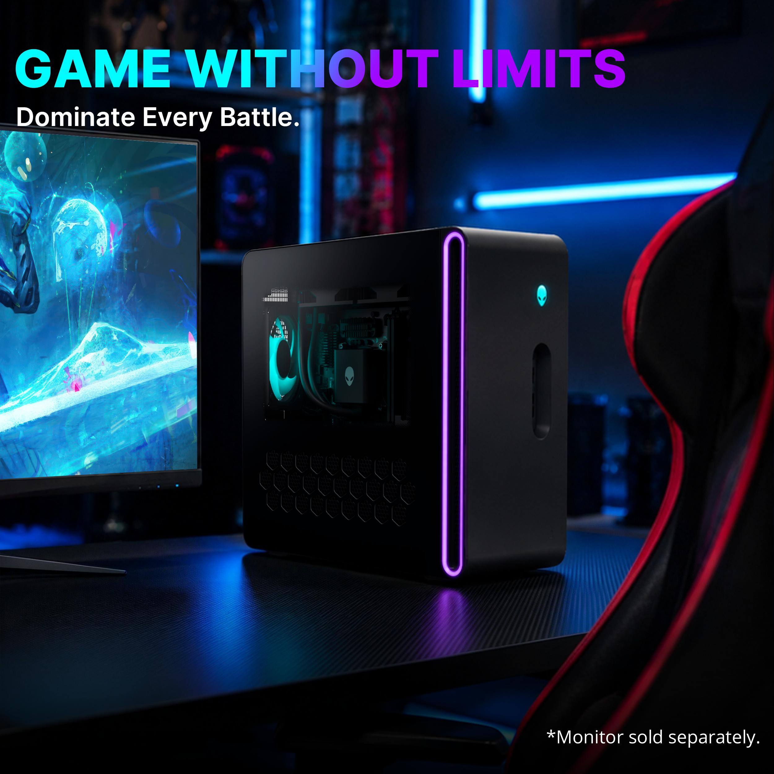 GAME WITHOUT LIMITS  
Dominate Every Battle.  

*Monitor sold separately.