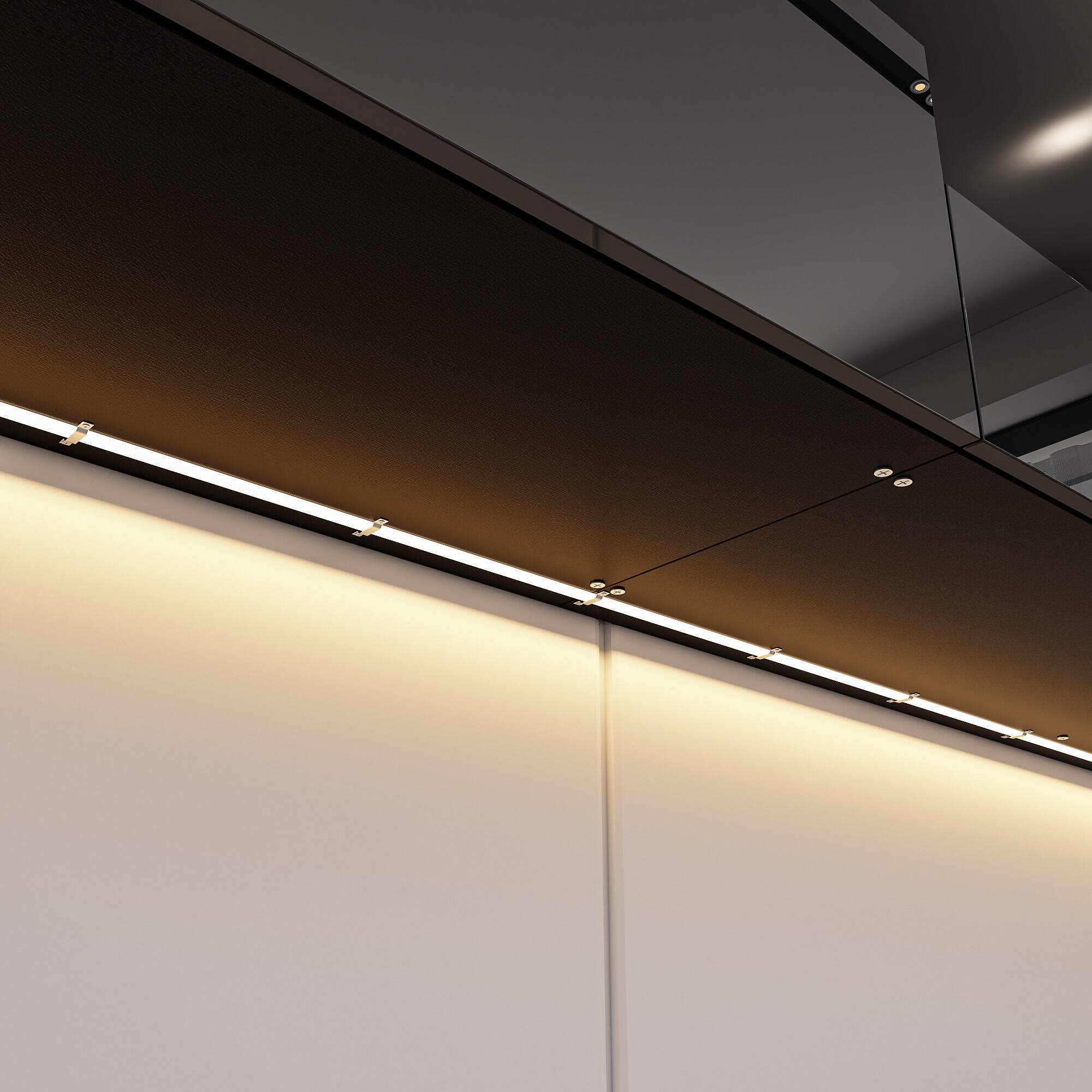 Alt View 5. Famapy - Famapy Floating TV Stand, Wall - Mounted Media Console with LED Lights & Storage Up to 70 Inches - Black.