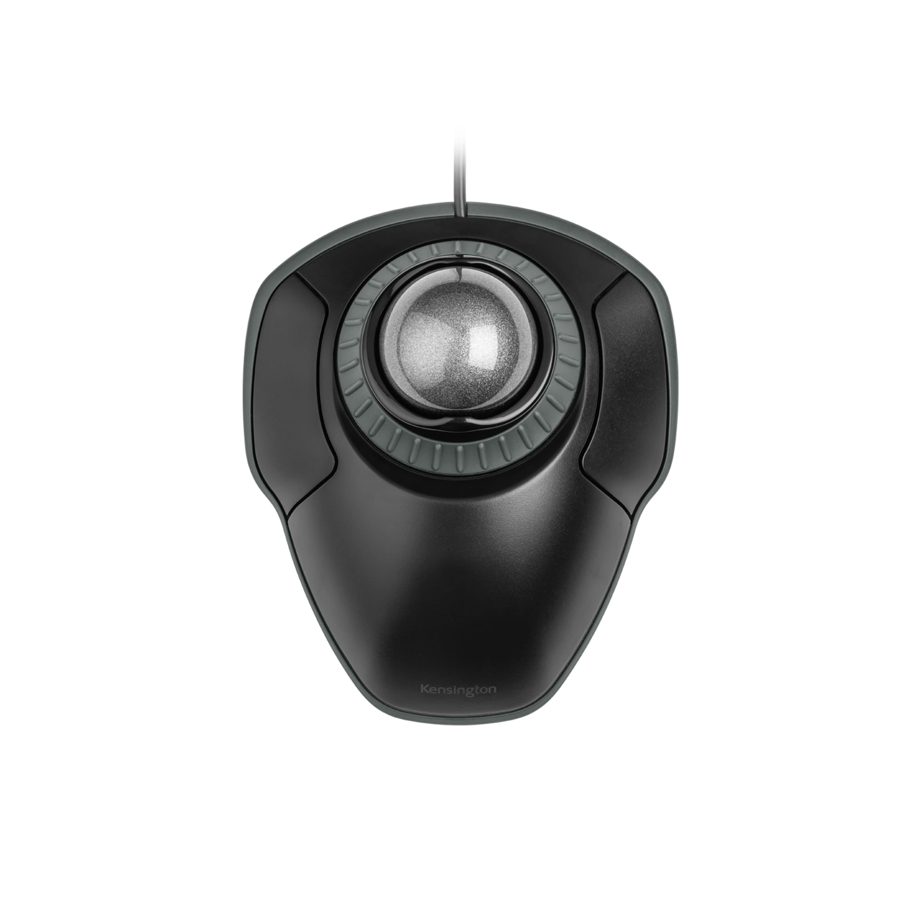 Kensington - Orbit Trackball Mouse with Scroll Ring, Ball, Ambidextrous Wired Design for PC & Mac - Wired - Space Gray