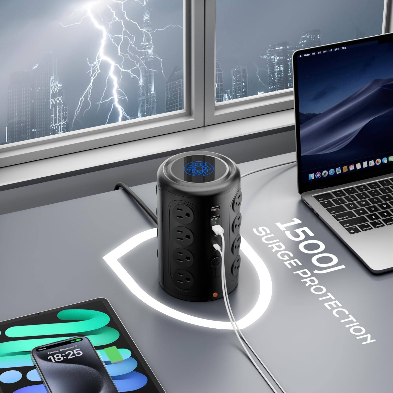 edagCaracaur 18:25 0666 4. - . g - I - - . & - + - - a - - . a T - 1 de e & - K i - 1 1 - - - - - : SURGE 1500 PROTECTION