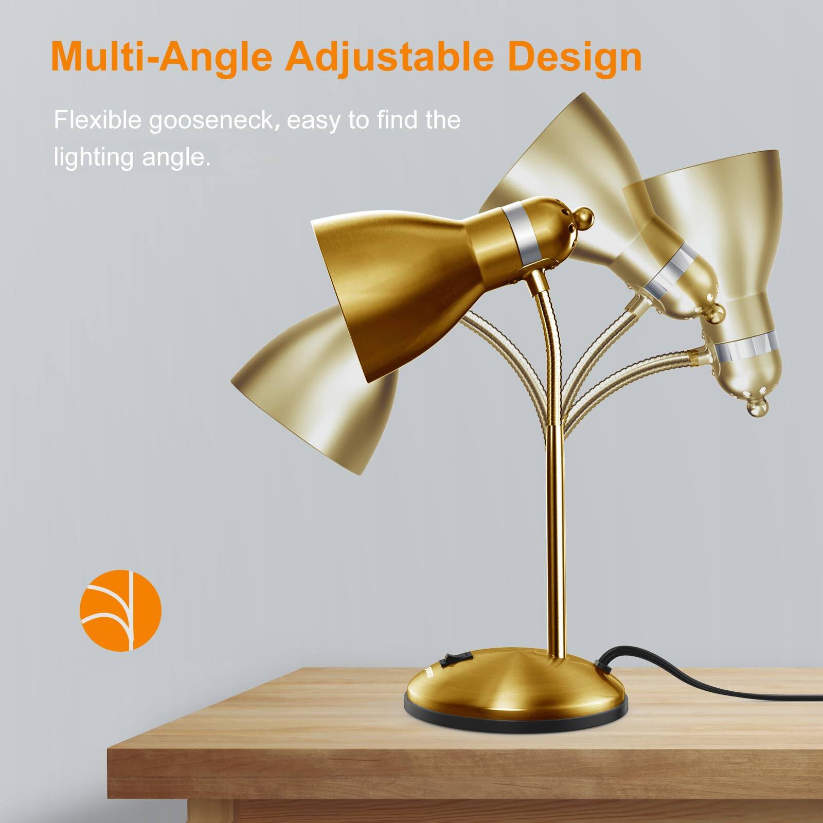 Multi-Angle Adjustable Design  
Flexible gooseneck, easy to find the lighting angle.