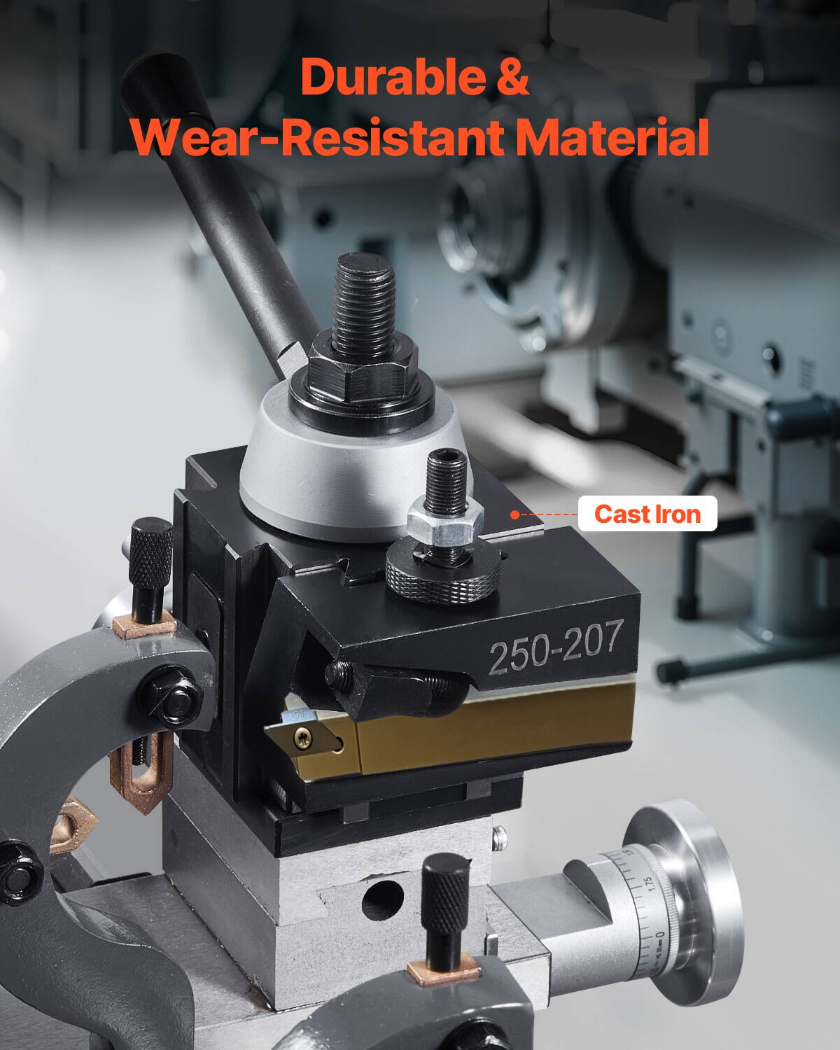 Durable & Wear-Resistant Material  
Cast Iron  
250-207
