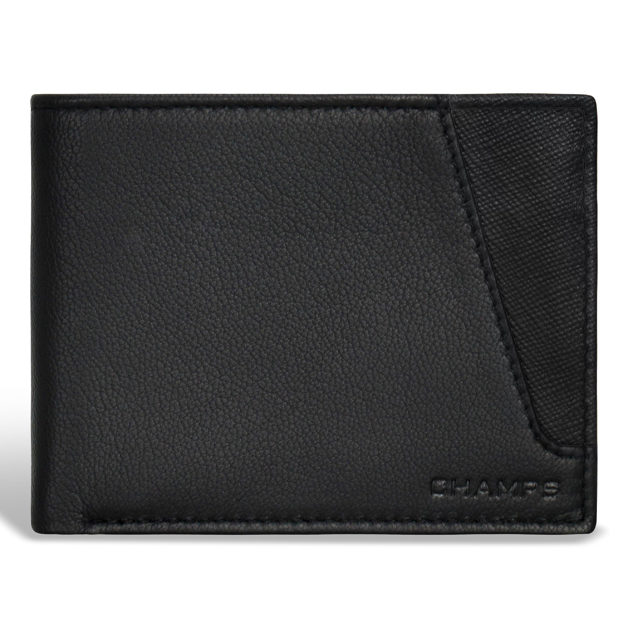 Champs - Iconic Collection Leather Bi-Fold Wallet - BlackBlack