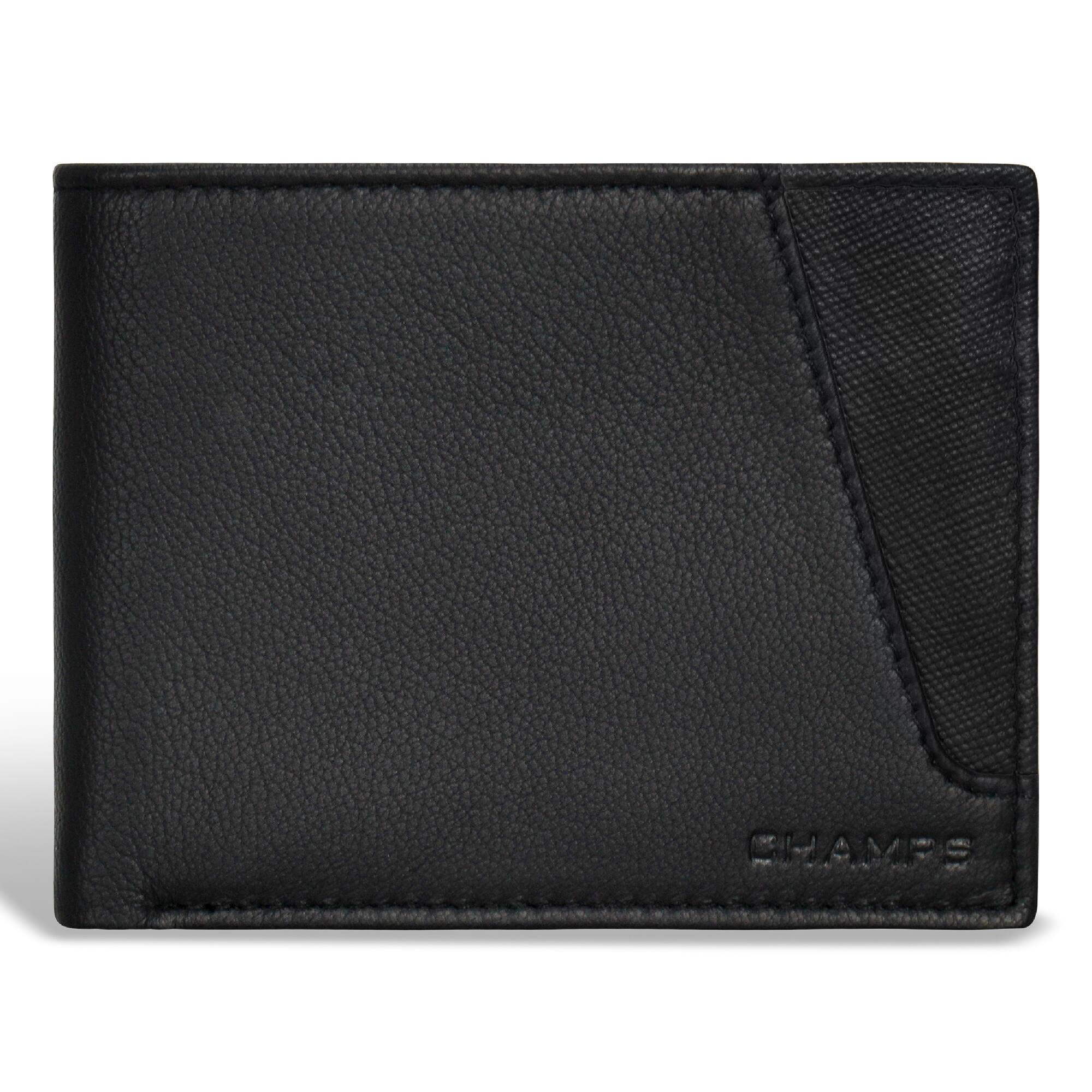 Champs - Iconic Collection Leather Bi-Fold Wallet - BlackBlack