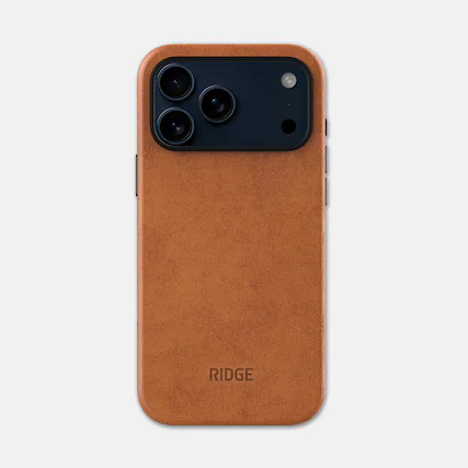 Front. The Ridge Wallet - iPhone 17 Pro Max - Tobacco Brown Leather - Brown.