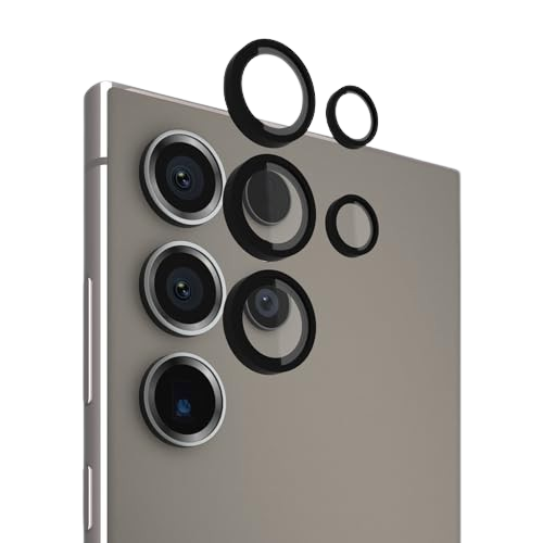 Photos - Screen Protect Ring Case-Mate - Aluminum  HD Lens Protectors for Samsung Galaxy S24 Ultra - Black Aluminum CM053406-IN 