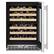 Angle. KitchenAid - 24" Beverage Center with Glass Door and Wood-Front Racks - PrintShield Stainless Finish.