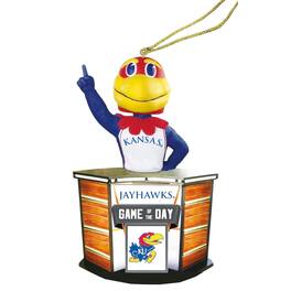 Santa's Workshop - Kansas Jayhawks 4" Game of the Day Ornament - Blue
