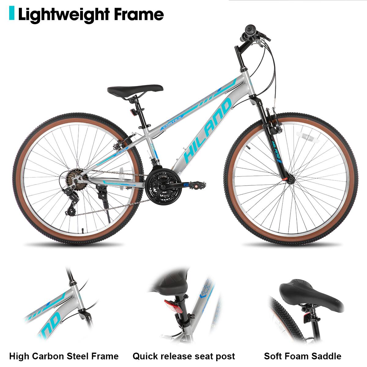 Lightweight Frame
High Carbon Steel Frame
Quick release seat post
Soft Foam Saddle