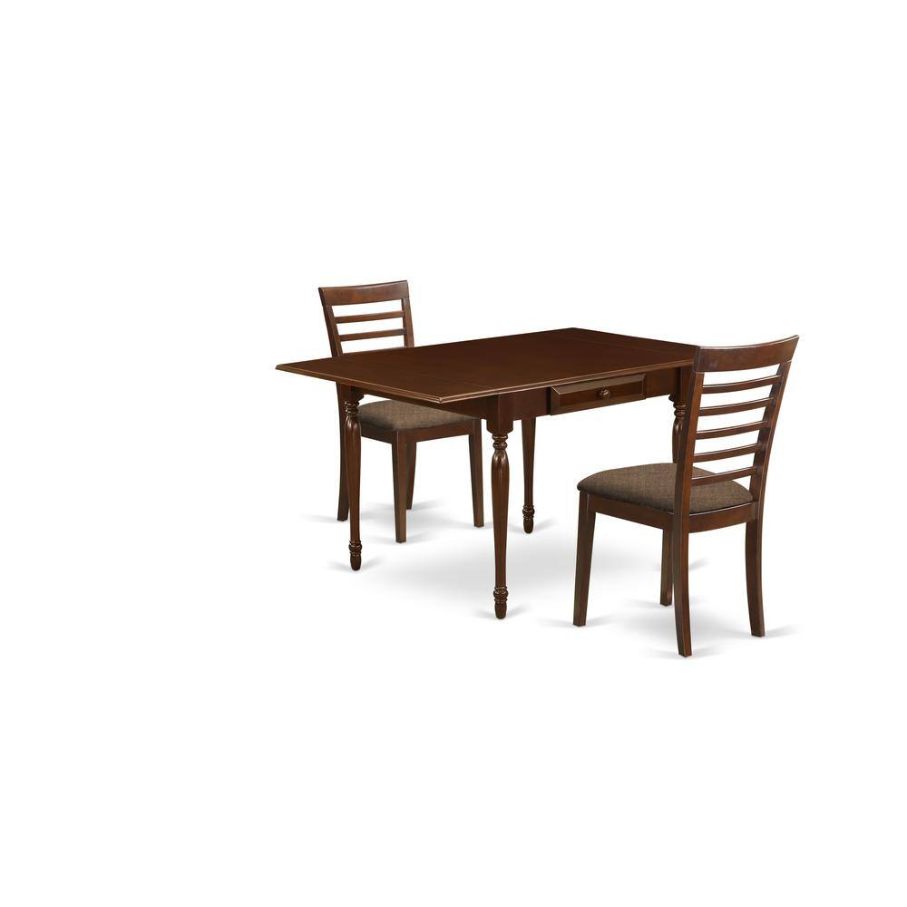 Left. East West Furniture - Dining Room Set Mahogany - Brown.