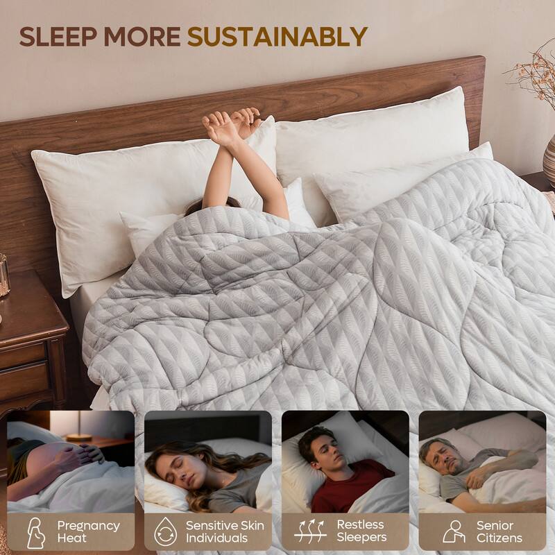SLEEP MORE SUSTAINABLY

- Pregnancy Heat
- Sensitive Skin Individuals
- Restless Sleepers
- Senior Citizens