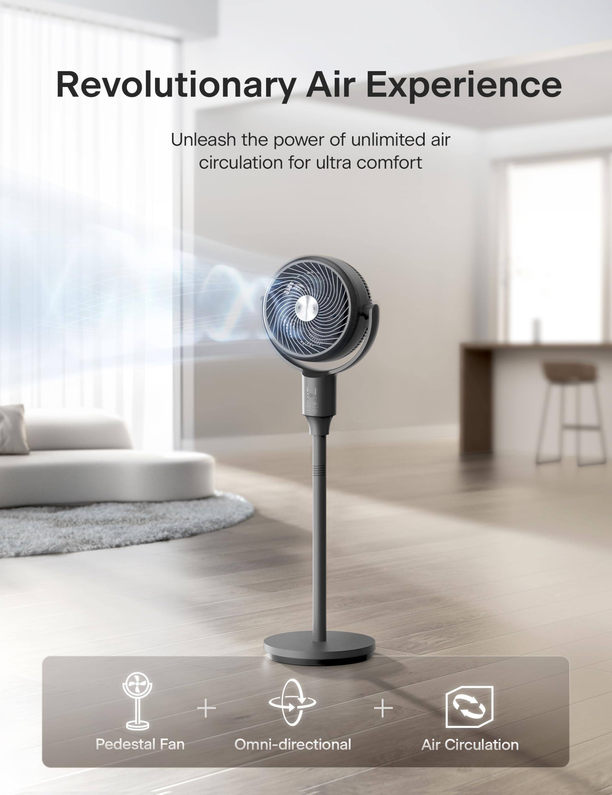 Revolutionary Air Experience

Unleash the power of unlimited air circulation for ultra comfort

Pedestal Fan + Omni-directional Air Circulation
