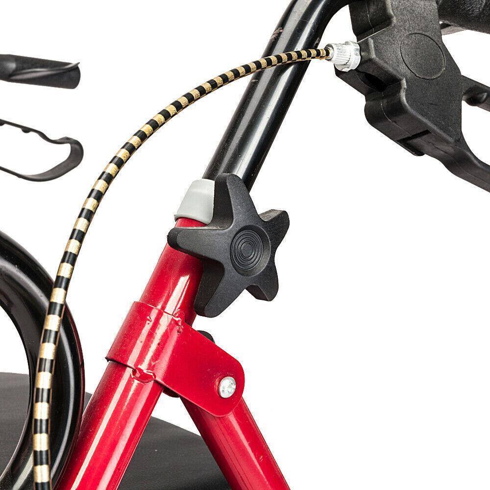 Alt View 2. Winado - Foldable Rollator Walker Mobility Rollator with Seat, 8" Wheels, Adjustable Height, Removable Backrest, 286lbs Capacity - Red & Black.