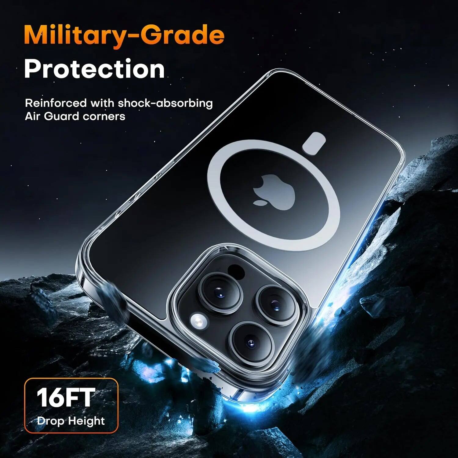 Military-Grade Protection  
Reinforced with shock-absorbing Air Guard corners  
16FT Drop Height