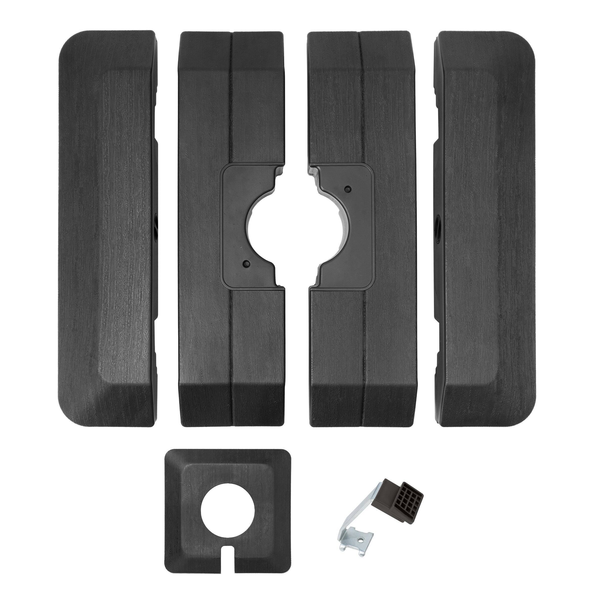 Alt View 4. Crestlive Products - Crestlive Products 350 lbs Sand/Water Filled Black HDPE Plastic Patio Umbrella Base - Black.