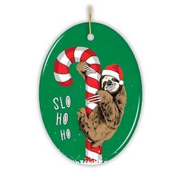 OrnamentallyYou - Cute Sloth Christmas Ornament Slo Ho Ho - Multi-colored