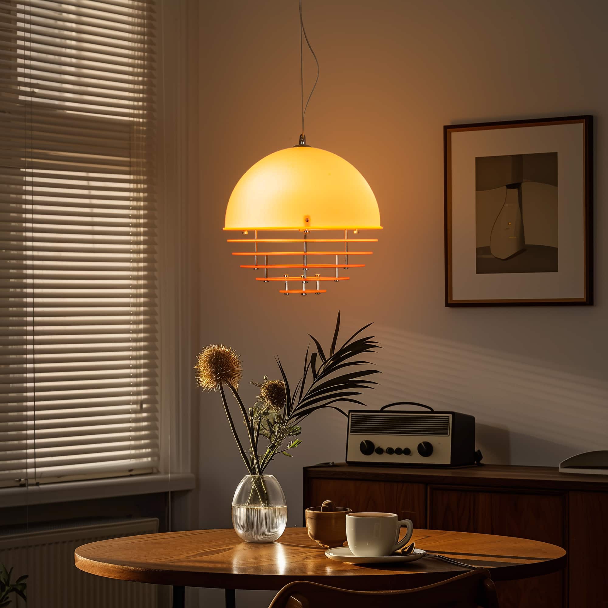 Lamp Depot - Hard-wired Modern Sunset Orb Pendant Light