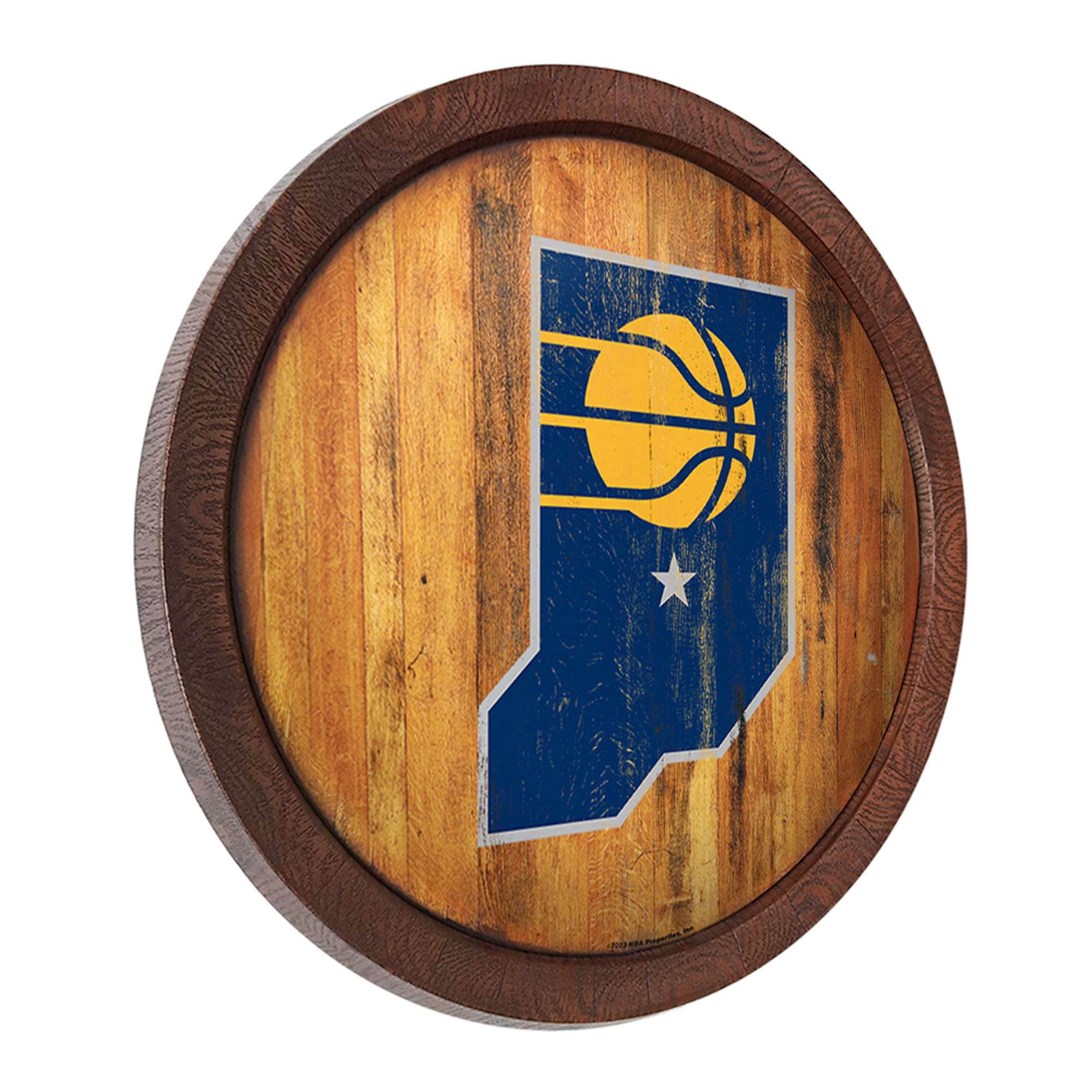 Alt View 1. The Fan-Brand - Indiana Pacers 20.25'' Faux Barrel Top Sign - Multicolor.
