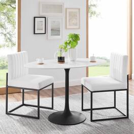 Modway - Lippa Oval Wood Dining Table - Black White