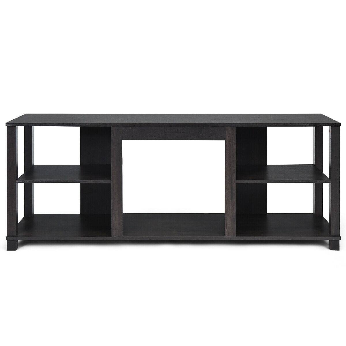 Alt View 9. Gymax - Gymax 2-Tier TV Stand Storage Cabinet Console Adjustable Shelves Living Room UP TO 65" - Black.