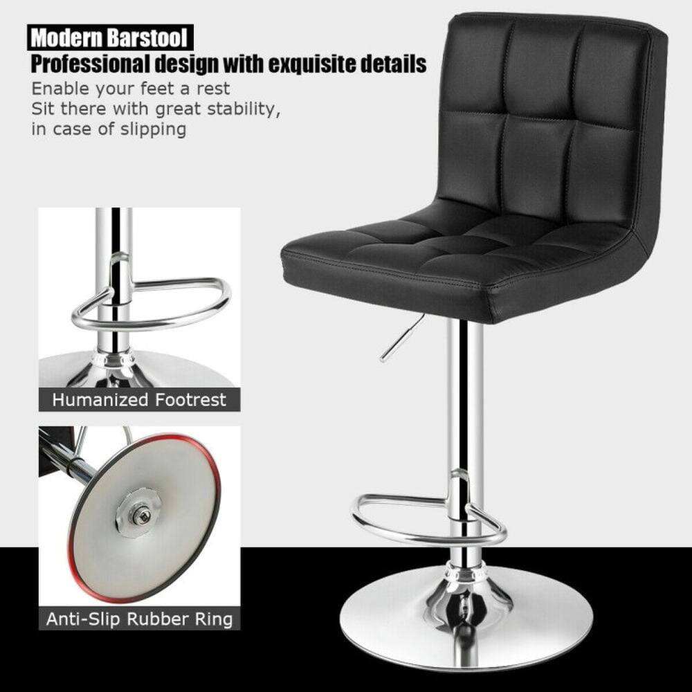 Modern Barstool  
Professional design with exquisite details  
Enable your feet a rest  
Sit there with great stability, in case of slipping  

Humanized Footrest  
Anti-Slip Rubber Ring