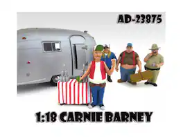 Carnie Barney "Trailer Park" Figure For 1:18 Diecast Model Cars by American Diorama - Multi