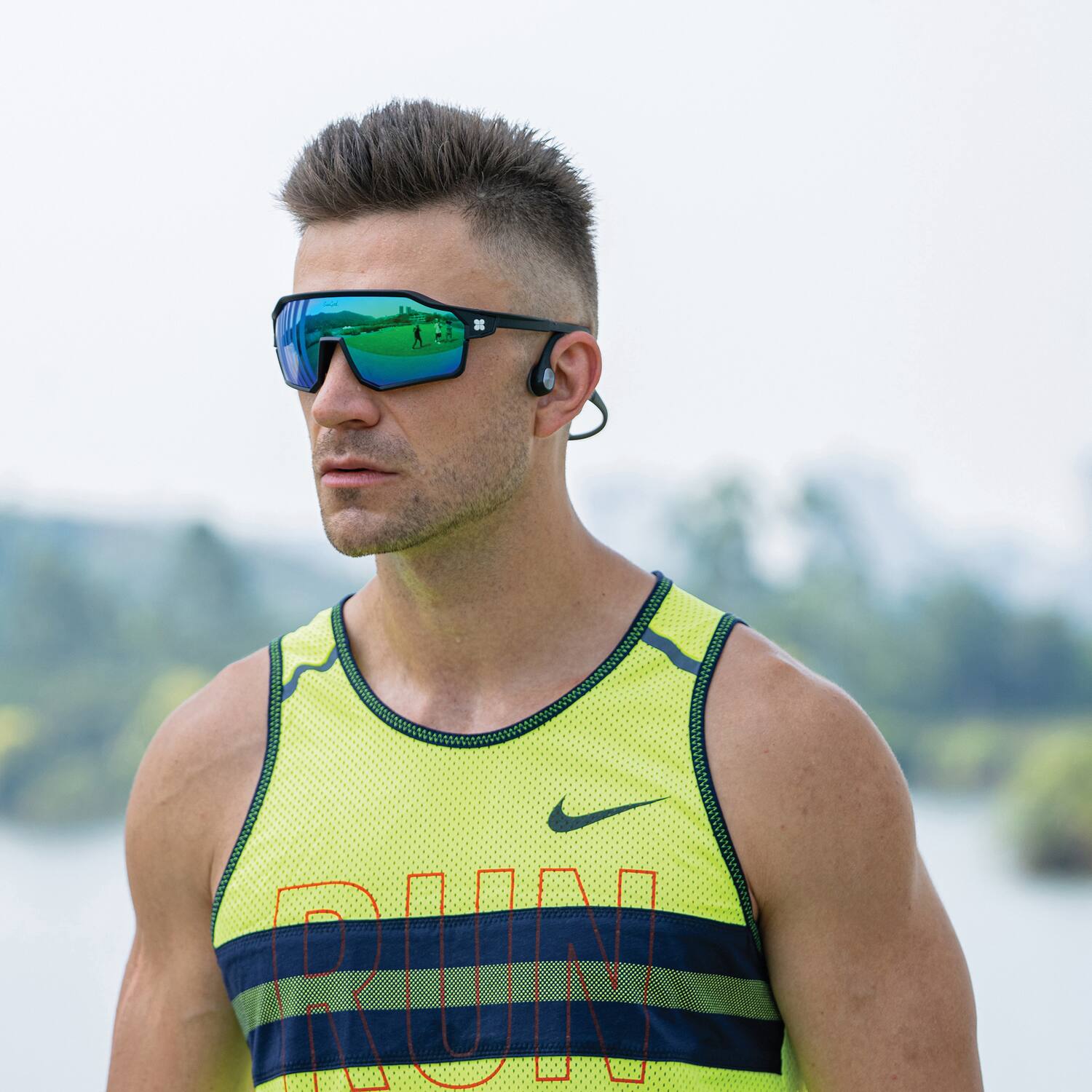 Alt View 8. Mojawa - Mojawa Run Air/mojo 2 Bluetooth Bone-conduction Waterproof Open-ear Headphones With Microphone For Running, Cycling - Black.