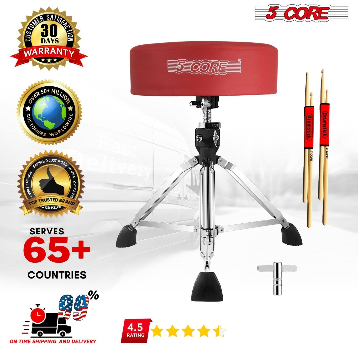 - CUSTOMER SATISFACTION 30 DAYS WARRANTY
- OVER 50+ MILLION CUSTOMERS WORLDWIDE
- SATISFIED CUSTOMERS IN USA
- TOP TRUSTED BRAND
- SERVES 65+ COUNTRIES
- ON TIME SHIPPING AND DELIVERY
- 4.5 RATING
- 5 CORE
- Drumstick
- Drumstick